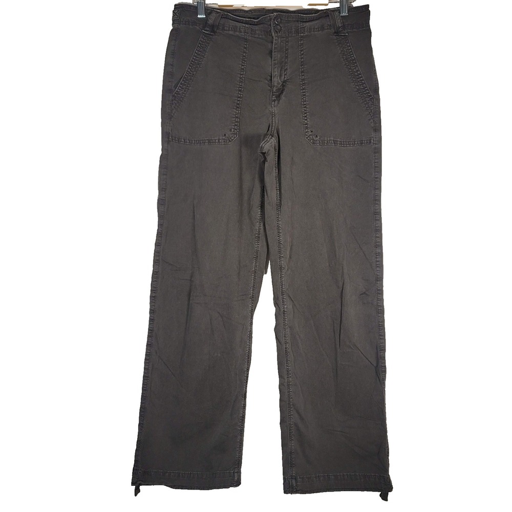 American Eagle Pants Womens 10 Gray Stretch Utility Zip Hem‎ Workwear Real Good